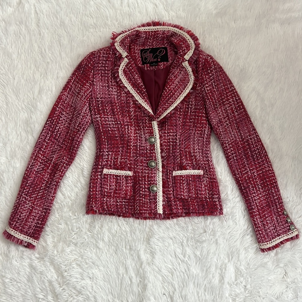 SAY WHAT? TWEED BLAZER‎